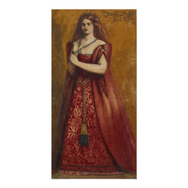 Póster Rosso Vestita por Dante Gabriel Rossetti Glossy (Frente)