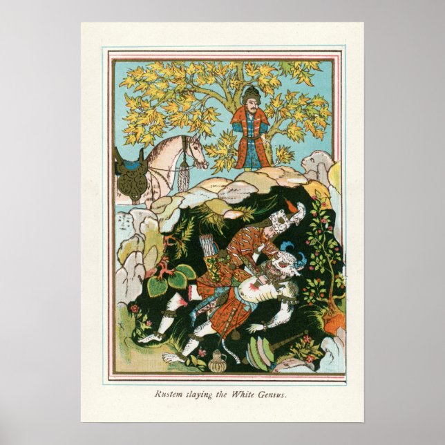 Poster Rostam derrubando o Genie Branco (Frente)