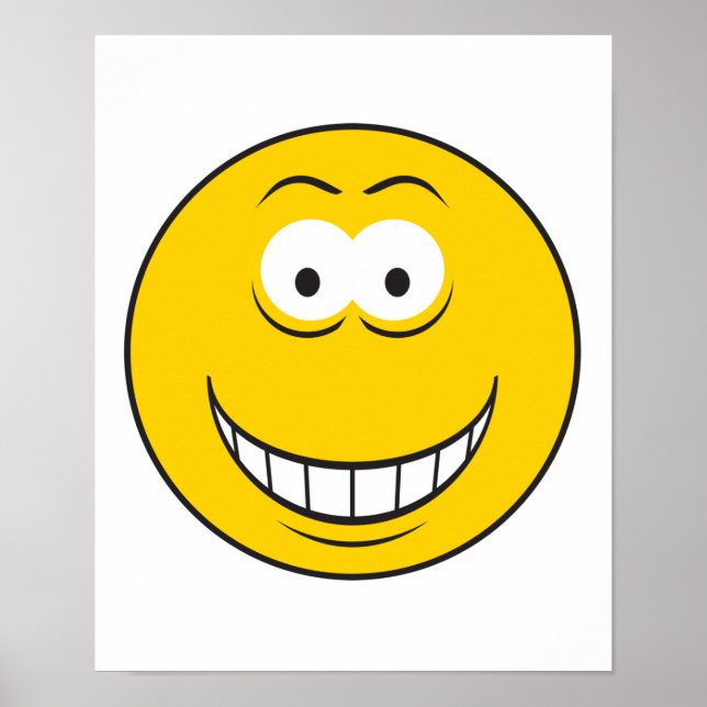 Poster Rosto Amarelo Gratificante (Frente)