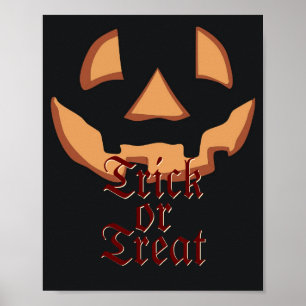 Poster Rosto de abóbora para o Halloween