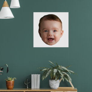 Poster Rosto de Bebê Personalizado, Foto engraçada person