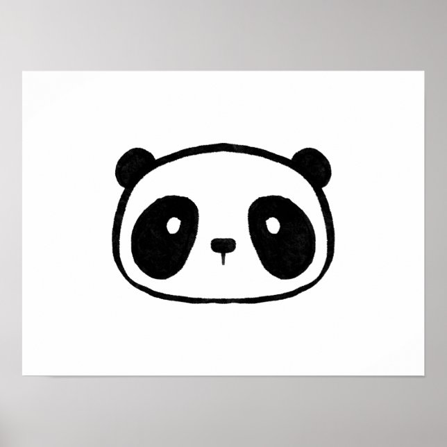 Poster Rosto de Cartoon Giant Panda Chubby (Frente)