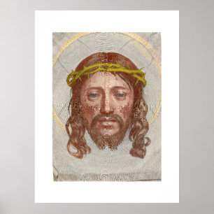 Poster Rosto de Cristo de Claude Mellan gravação de 1649 