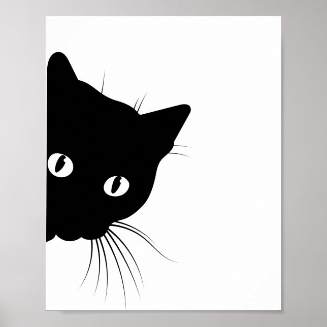 Poster Rosto de Gato Negro (Frente)