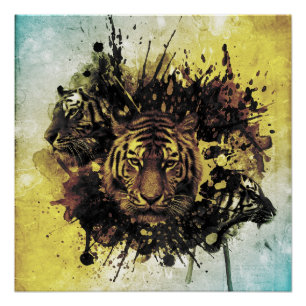 Póster rosto de leão