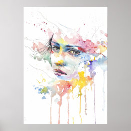 Poster Rosto de Mulher Maravilha