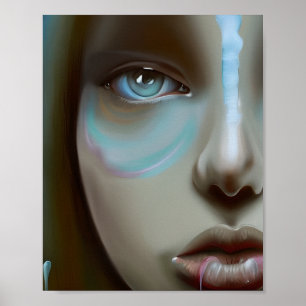 Poster Rosto de Mulher   Obra de Arte Gerada por IA