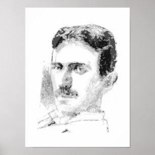 Poster Rosto de Nikola Tesla