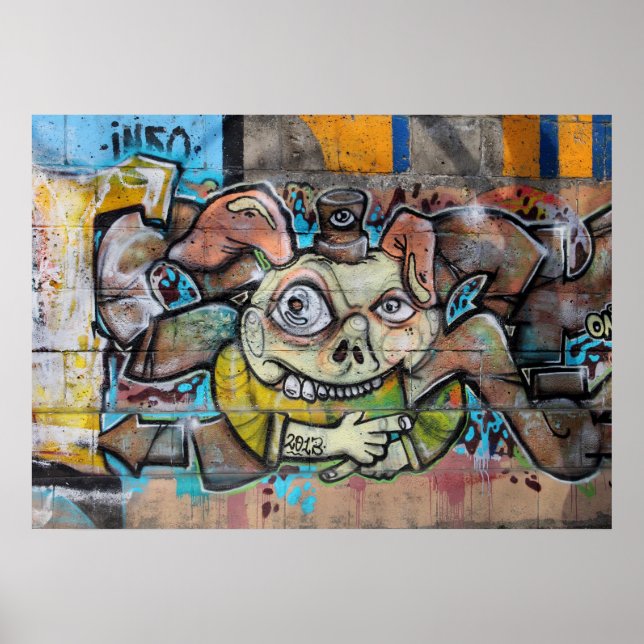 Poster Rosto estranho do porco (Frente)