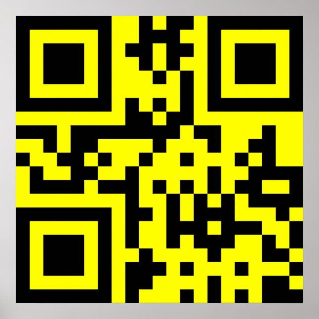 Póster ☐ Rosto Feliz Sorrindo Emoji — Código QR (Frente)