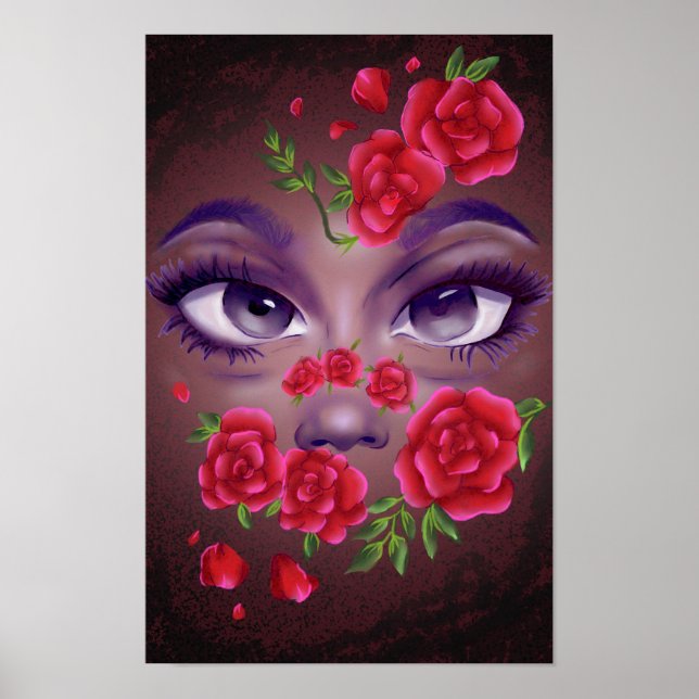 Poster Rosto Floral (Frente)