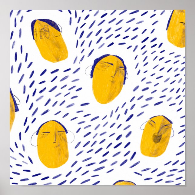 Poster Rostos amarelos (Frente)