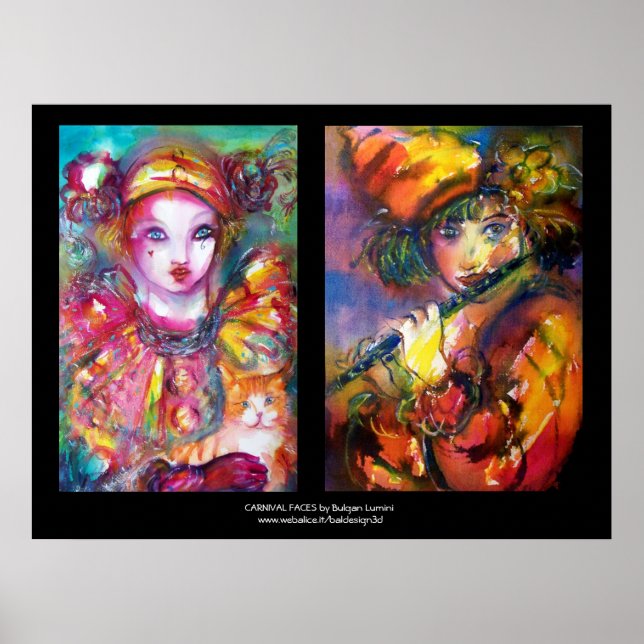 Póster Rostos de CARNIVAL Máscara Veneziana (Frente)