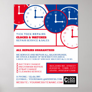 Poster Rostos de Relógio, Publicidade Horologista