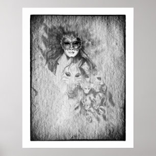 Poster Rostos ocultos e além da máscara/Veneza