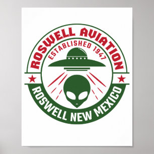 Poster Roswell Aviation Criada Em 1947