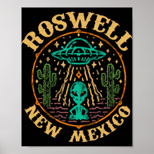 Poster Roswell Nm 1947 - Engraçado Roswell Aviação Novo M