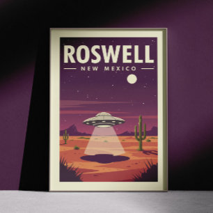 Poster Roswell Novo México Antigo