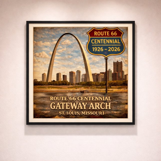 Poster Rota 66 Arco da Porta de St Louis (Criador carregado)