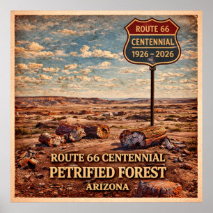 Poster Rota 66 Floresta Petrificada Arizona