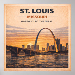 Poster Rota 66 Patrimônio do Portal de St Louis