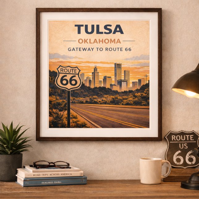 Poster Rota 66 Portão do Patrimônio de Tulsa Oklahoma (Criador carregado)