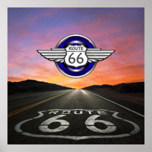 Póster Rota 66 - Vintage / Classic - SRF