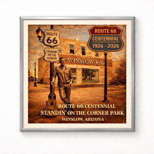 Poster Rota 66 Winslow Arizona Standin'
