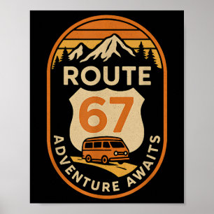 Poster Rota 67 Aventura Espera Meme Divertido 67 Viagem D