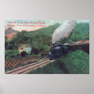 Póster Rota pacífica do noroeste cénico do trem
