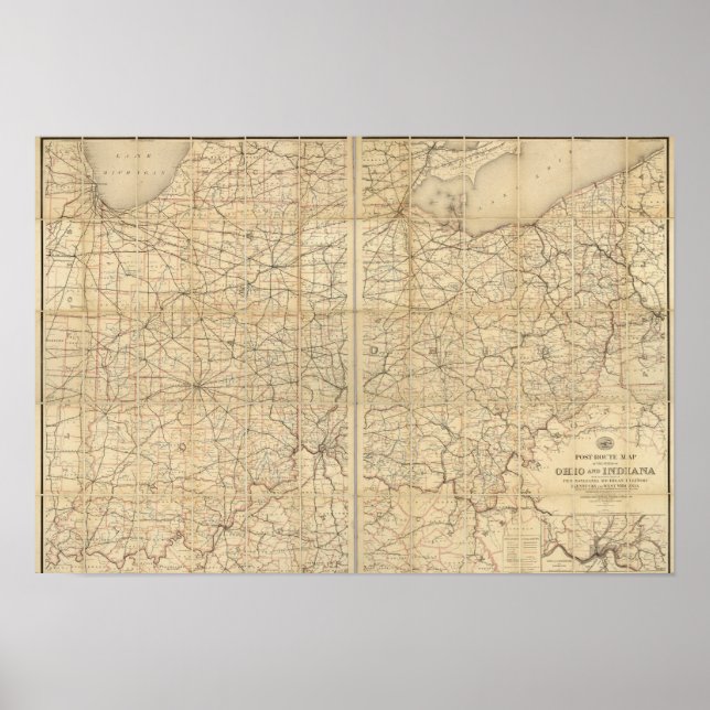 Póster Rota Postal de Ohio (Frente)