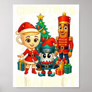 Poster Rotação Cerebral Italiana de Natal Engraçada Rotaç