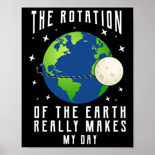 Poster Rotação Da Terra Faz Meu Professor De Ciência Do D