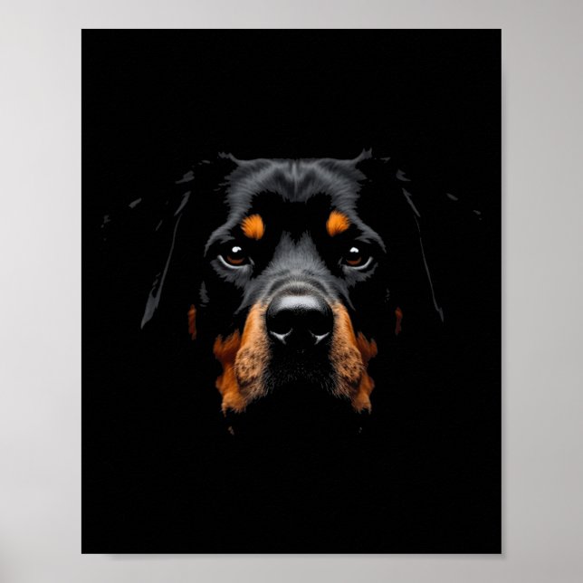 Poster Rotação Preta Cachorro Rótulo Face (Frente)