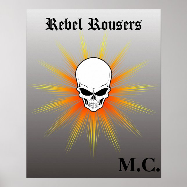Póster Roteadores Rebel Motorcycle Club (Frente)