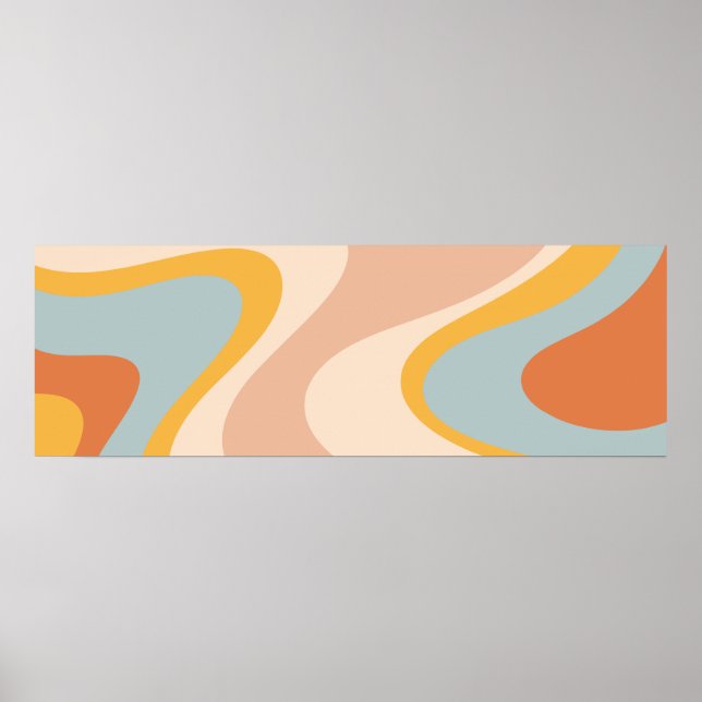 Poster Roteamento do Abstrato do Trippy com Estético Retr (Frente)