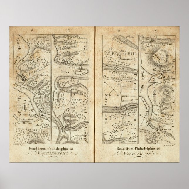 Póster Roteiro de Filadélfia para Washington (Frente)