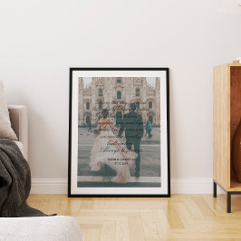 Poster Roteiro de presente de casamento com foto enorme c