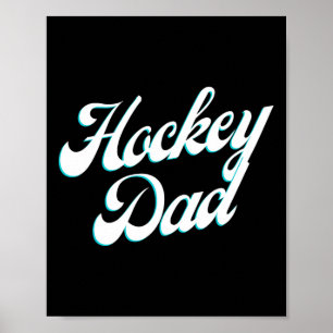Poster Roteiro Gelado de Pai de Hockey para Pais Orgulhos