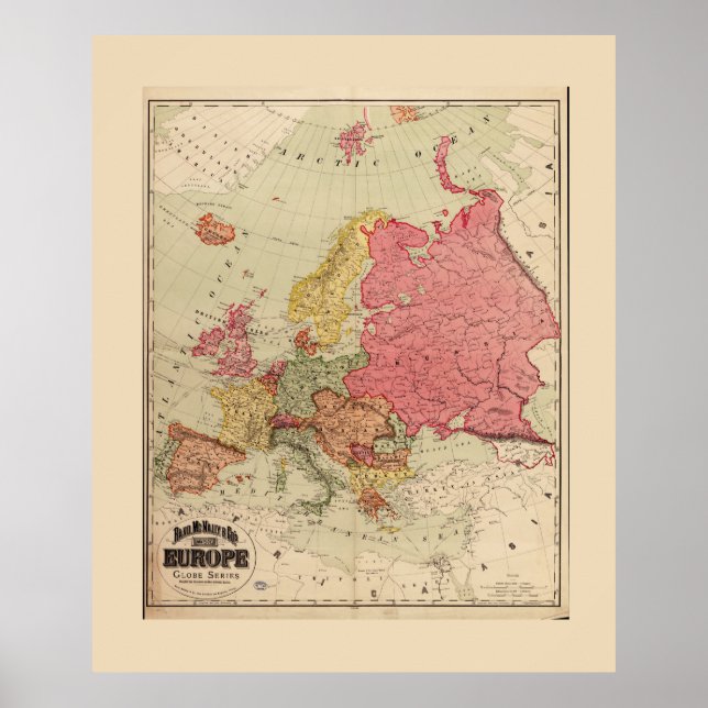 Poster Roteiro McNally da Europa (1894) (Frente)