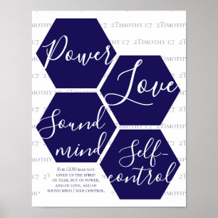 Poster Roteiro Moderno AMOR PODER MENTE SÃ Cristão 