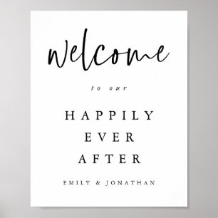 Poster Roteiro Moderno Bem-vindo ao Casamento em Qualquer