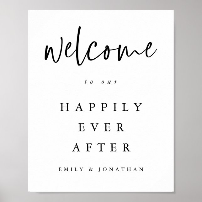 Poster Roteiro Moderno Bem-vindo ao Casamento em Qualquer (Frente)