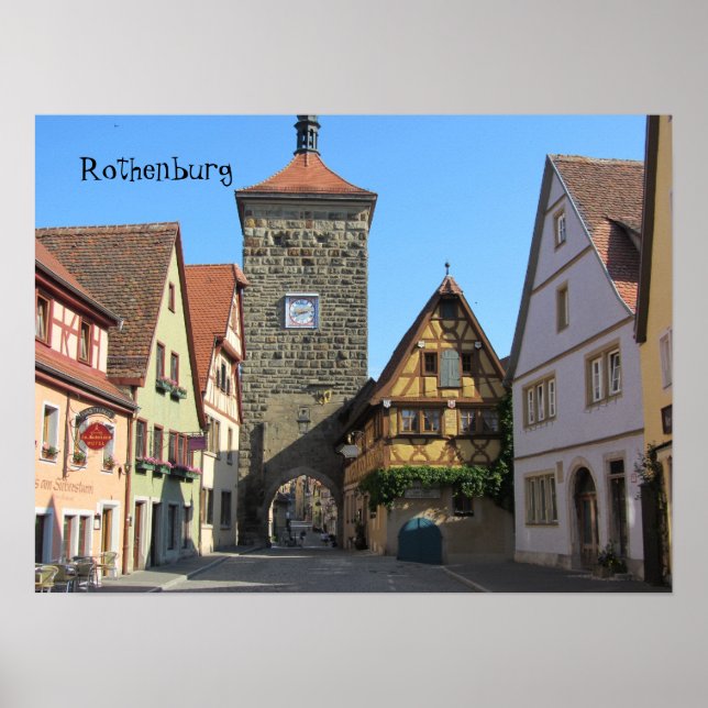 Poster Rothenburg, Alemanha (Frente)