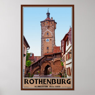 Póster Rothenburg od Tauber - Klingentor