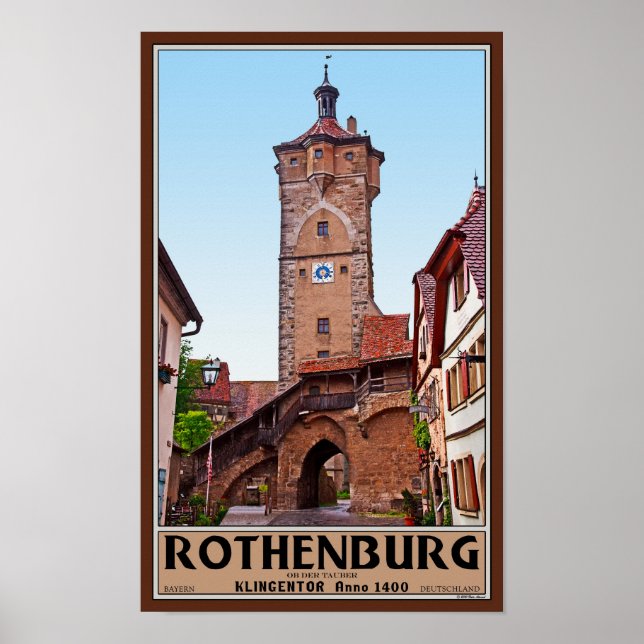 Póster Rothenburg od Tauber - Klingentor (Frente)