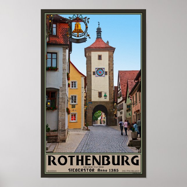 Poster Rothenburg od Tauber - Sieberstor (Frente)
