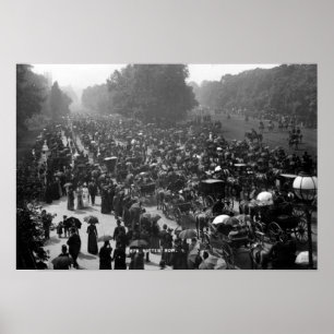 Poster Rotten Row em Hyde Park, Londres, c.1890