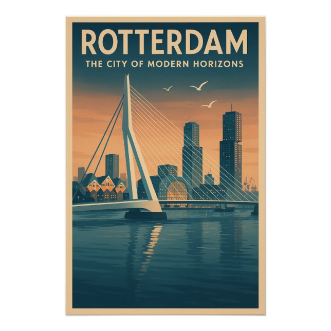 Póster ROTTERDAM – A Cidade de Horizontes Modernos (Frente)