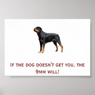 Poster Rottweiler e 9mm